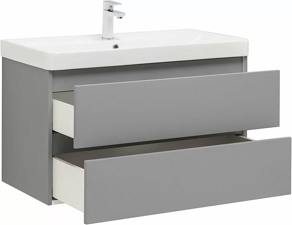 Тумба с раковиной Aquanet Вега 2.0 337962/323883 90 мисти грин