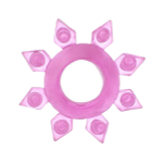 Розовое гелевое эрекционное кольцо-звезда ToyFa Basic 818002-3