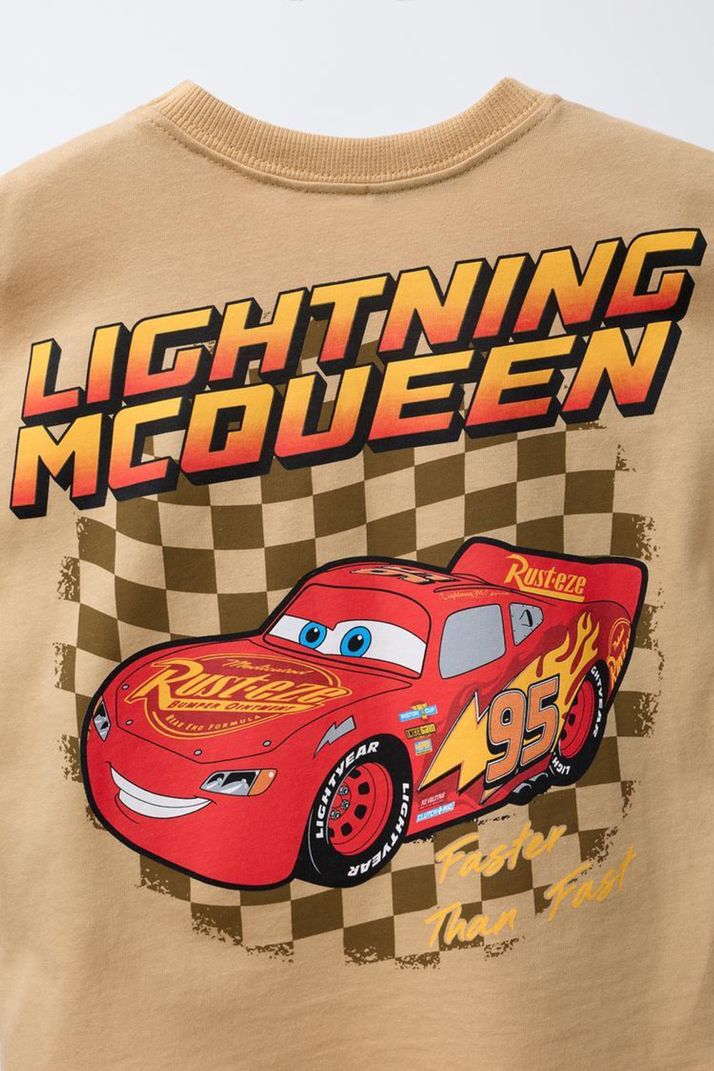 ZARA ФУТБОЛКА CARS RAYO MCQUEEN © DISNEY, СВЕТЛО-КОРИЧНЕВЫЙ