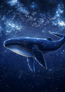 Картина на стену на металле от MetallSubArt "Киты"