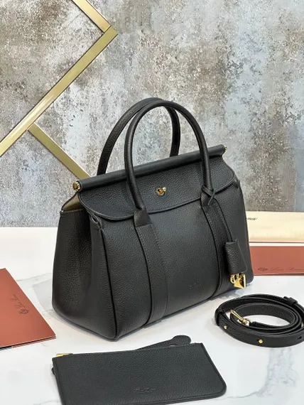 Сумка Loro Piana Loom L25 из зернистой кожи