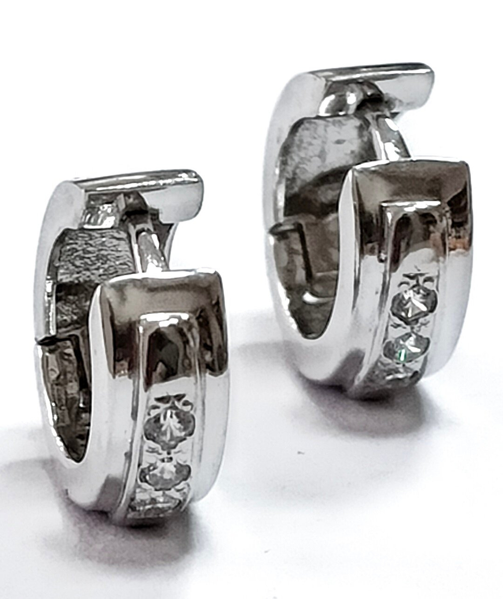 Ювелирные серьги из серебра 925 пробы с фианитами