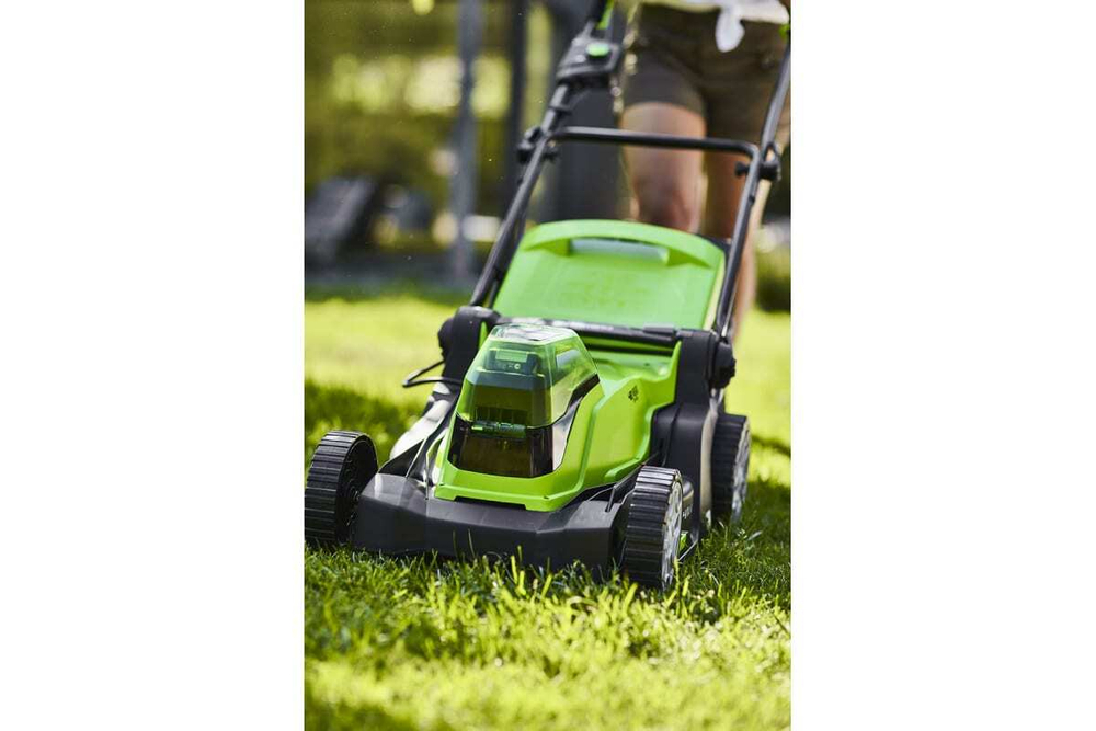 Газонокосилка аккумуляторная 2х24V Greenworks G24X2LM41 41см 50л 18кг без АКБ и ЗУ