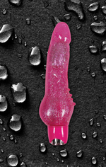 Розовый реалистичный вибромассажер Starlight Gems Aries Vibrating Massager - 20,3 см. (Цвет: розовый)