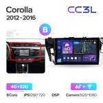 Teyes CC3L 10,2"для Toyota Corolla 2012-2016