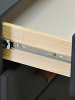 Офисная тумба под стол с 3 ящиками Мадейра 45х45х67см из массива сосны на колесиках, серый