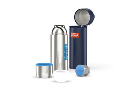 Термос Biostal Авто (0,75 литра) с термочехлом, стальной