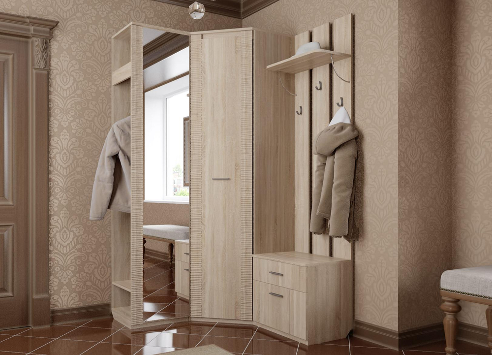 Прихожая "Элана" Дуб сонома/ Бодега белая