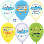 Воздушные шары Sempertex с рисунком С Днем Рождения Счастья Удачи, 25 шт. размер 12" #374106