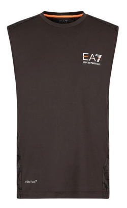 Мужская теннисная футболка EA7 Man Jersey Tank - raven