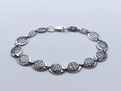 Браслет из серебра/Белый