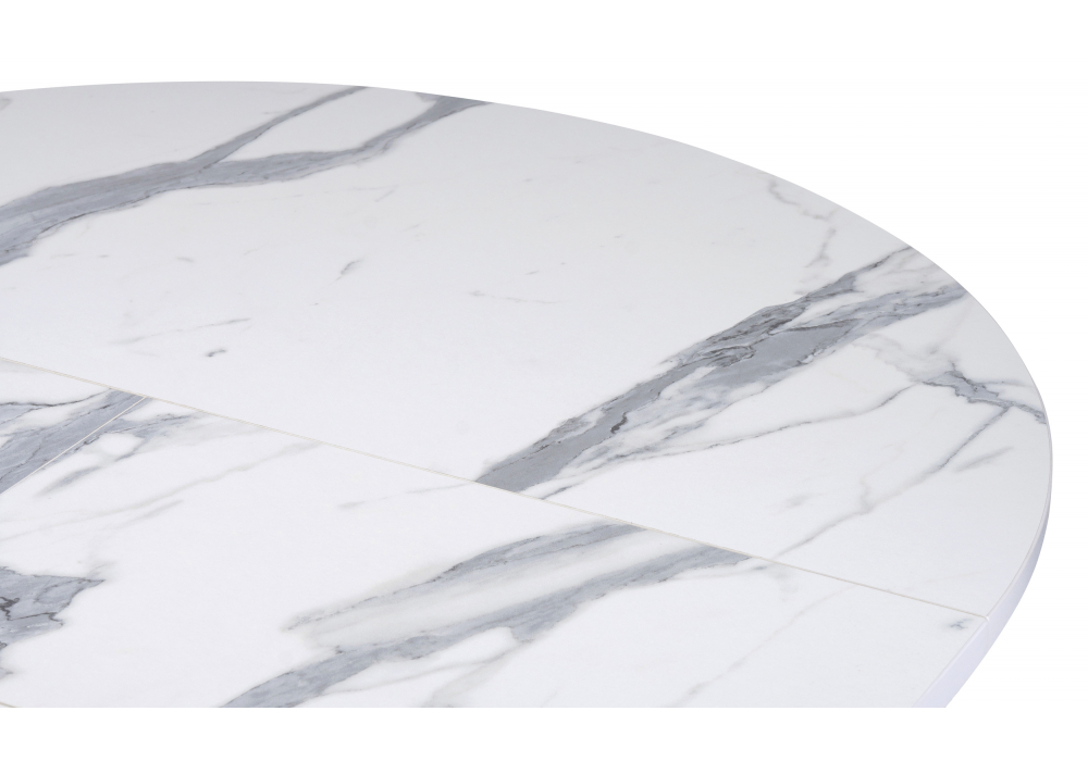 Стол деревянный Woodville Бетина мрамор белый, черный