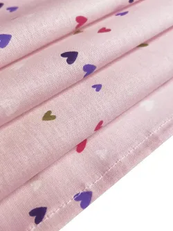 Наволочка комплект 2шт перкаль Сказка "Сердечки" 45х45 см на молнии