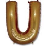 Шар фольгированный Буква U 101,6 см (Золотой)