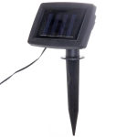 Гирлянда для улицы «Яркий зонтик» 3.8 м 10 ламп LED (8*7 см) чёрн.пров, 2 реж.,IP-54, Белый (солнечная батарея)