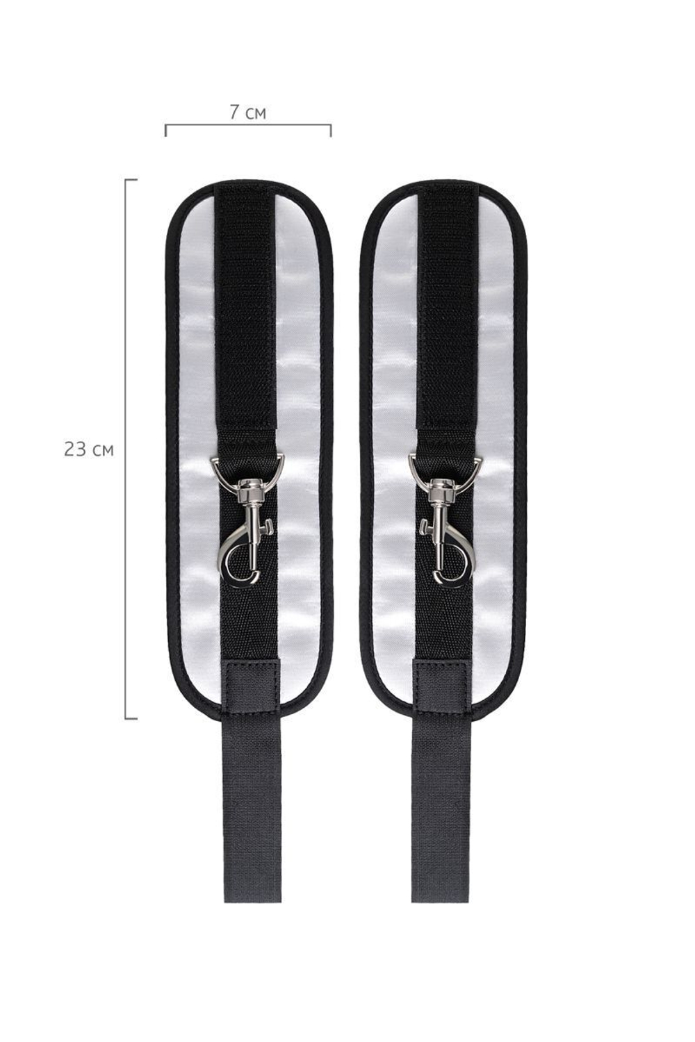 Черно-серебристые фиксаторы для рук на дверь Anonymo (Цвет: черный с серебристым)