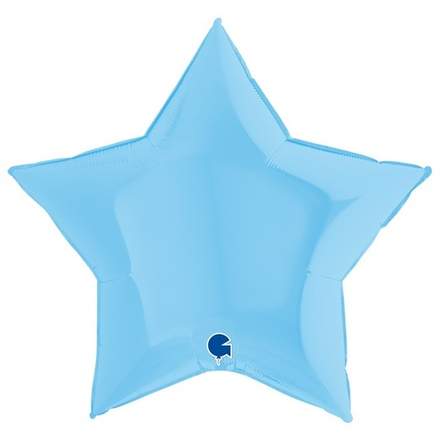 Шар Grabo звезда 36" сатин голубой #362M00B