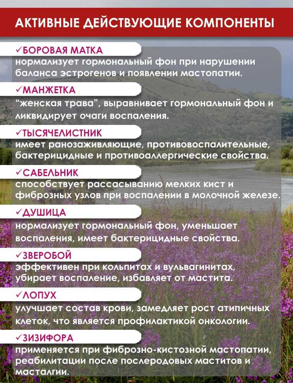 Фитокомплекс Противомастопатийный Полезные травы, 60 капсул