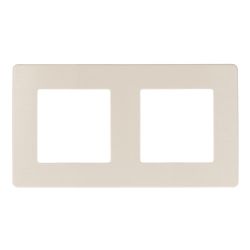 Рамка для розеток и выключателей ЭРА Серия 12 12-5102-02 на 2 поста, Сатин, слоновая кость