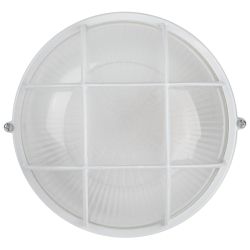 Светильник ЭРА НБП 03-60-002 Акватермо алюминий/стекло решетка IP54 E27 max 60Вт D176 круг белый | Светильники ЖКХ IP54