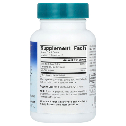 Planetary Herbals, Full Spectrum ™, экстракт семян расторопши, 60 таблеток