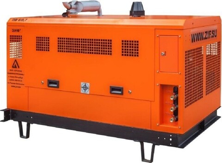 Компрессор винтовой передвижной дизельный ЗИФ ПВ-12/0,7 F на раме в кожухе ЗИФ-00038912