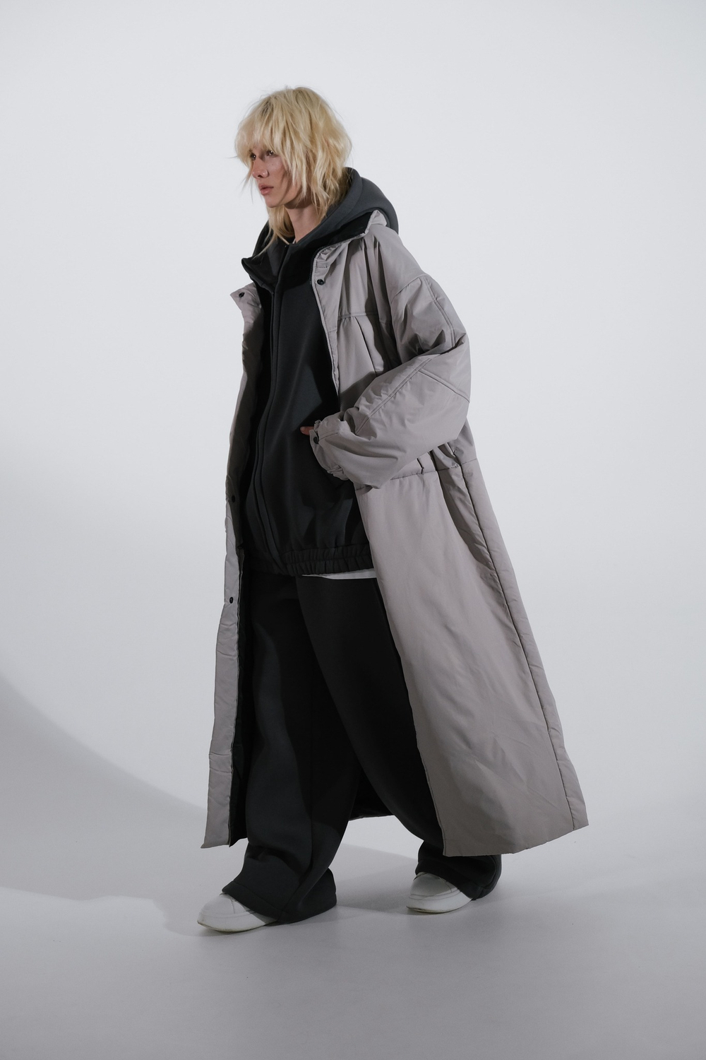 Парка SPRING MAXI серо-черный