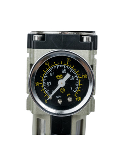 Фильтр-влагоотделитель для компрессора с регулятором давления (3/8; манометр; 1500 л/мин; 10 бар) Gigant GAW3000-03