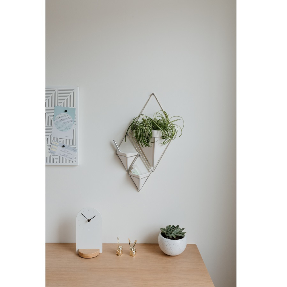 Декор для стен Trigg, маленький, белый/никель Umbra