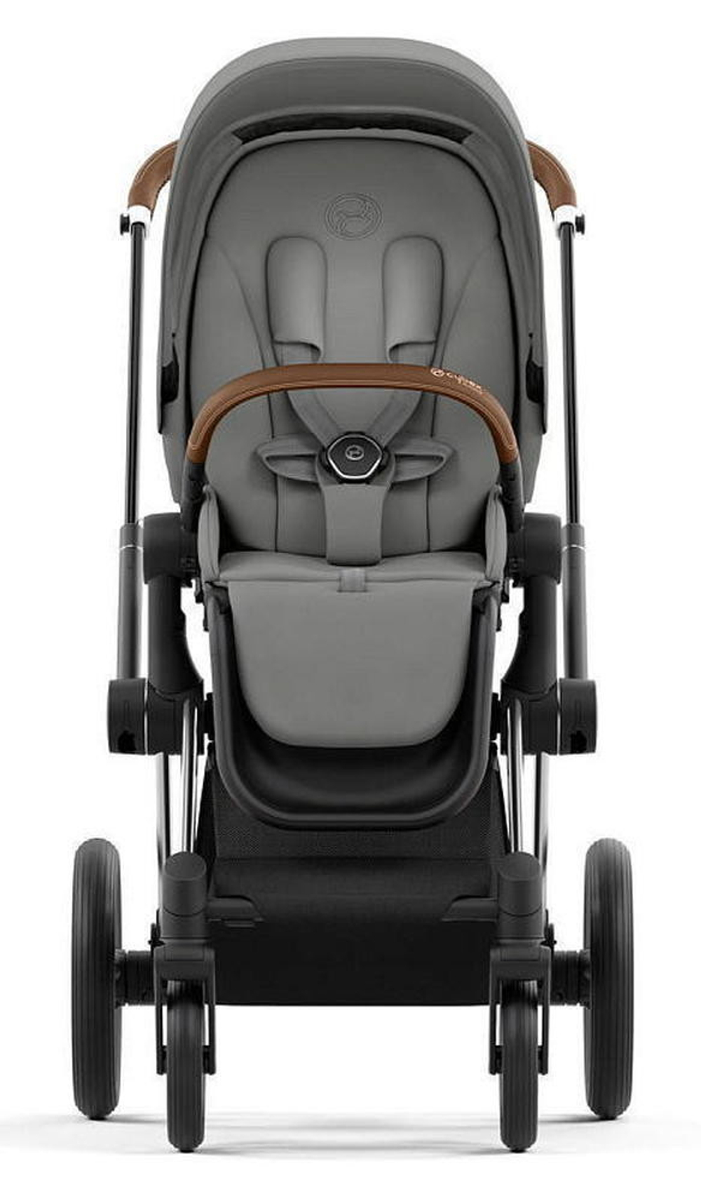 Коляска Cybex Priam IV Chrome Brown complete Cloud G Almond Beige Plus Base G 4 в 1 Mirage Grey