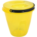 Ведро с крышкой Лайт 10л прозрачное желтое