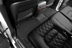 Коврики Premium, KVEST 3D в салон для TOYOTA LC 200, 2015- , 5 шт. (полиуретан, чёрные ковры с чёрным кантом) Kvest.KVESTTYT00001K