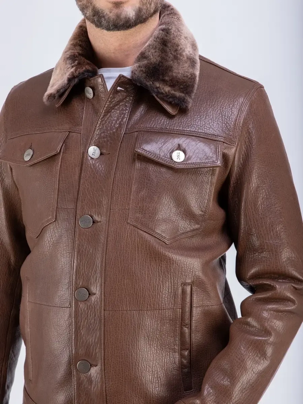 Куртка мужская из натуральной кожи