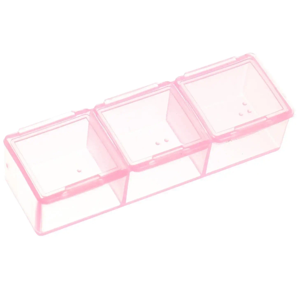 Таблетница - органайзер 3 ячейки «VOSTOKDOM», микс три цвета, 7.2*2*1.5см