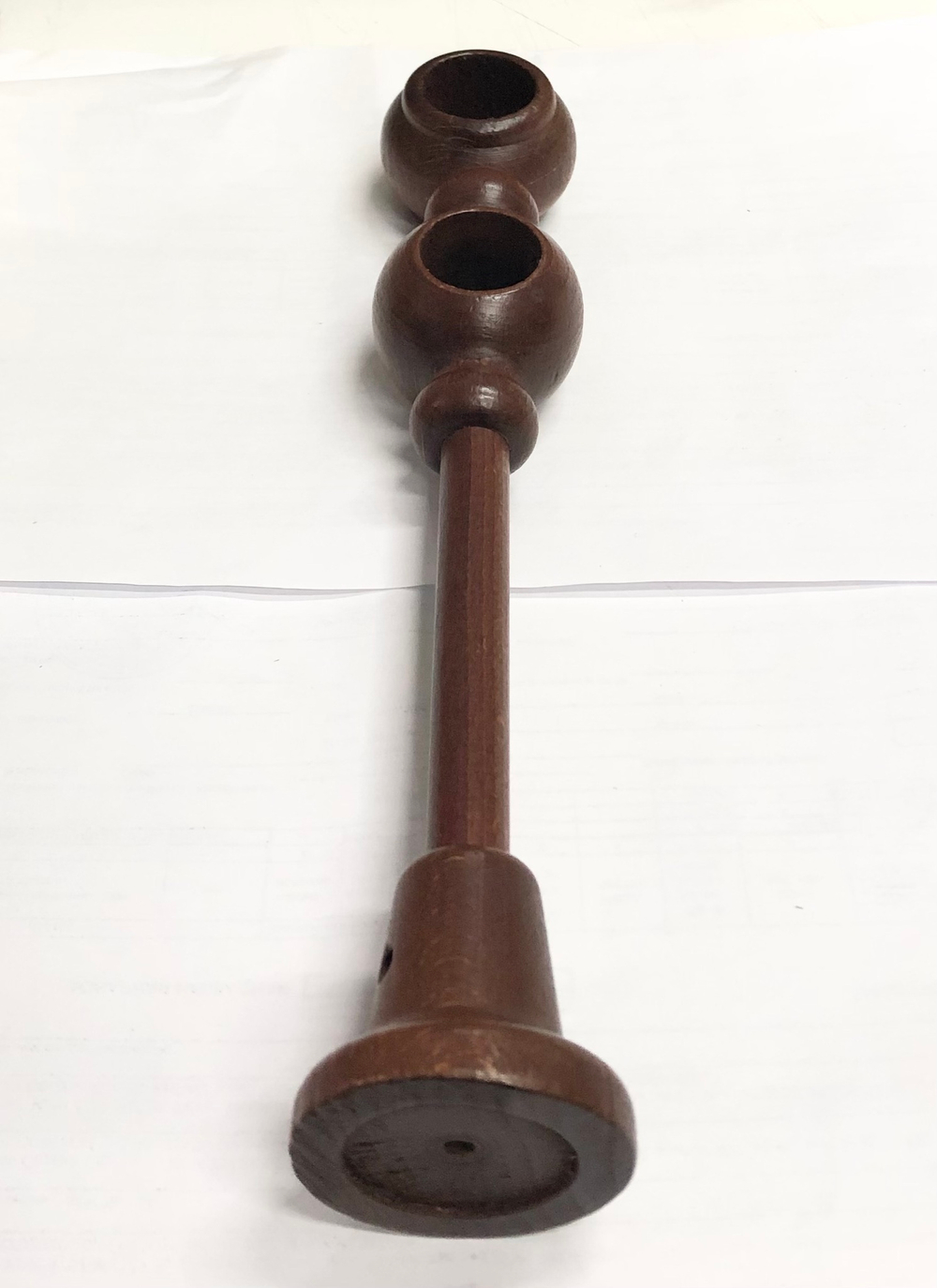 Карниз деревянный "Стандарт" d28/28 мм двойной, цвет красное дерево