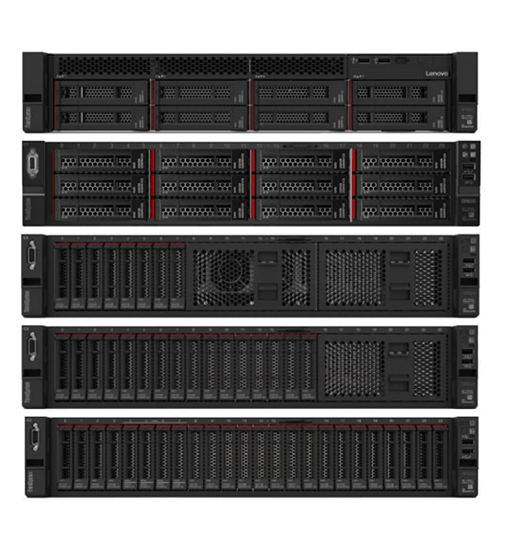 Сервер Lenovo ThinkSystem SR655 Rack 2U,1xEPYC 7702P 64C (2.0GHz/200W),2x25GbE SFP28,1x1100W,2x2.8m p/c, XCP PE w/3Yr SW