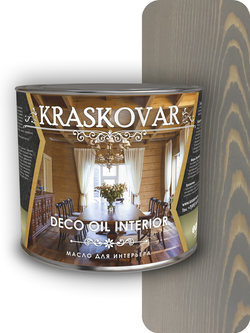 Масло для интерьера Kraskovar Deco Oil Interior серое небо