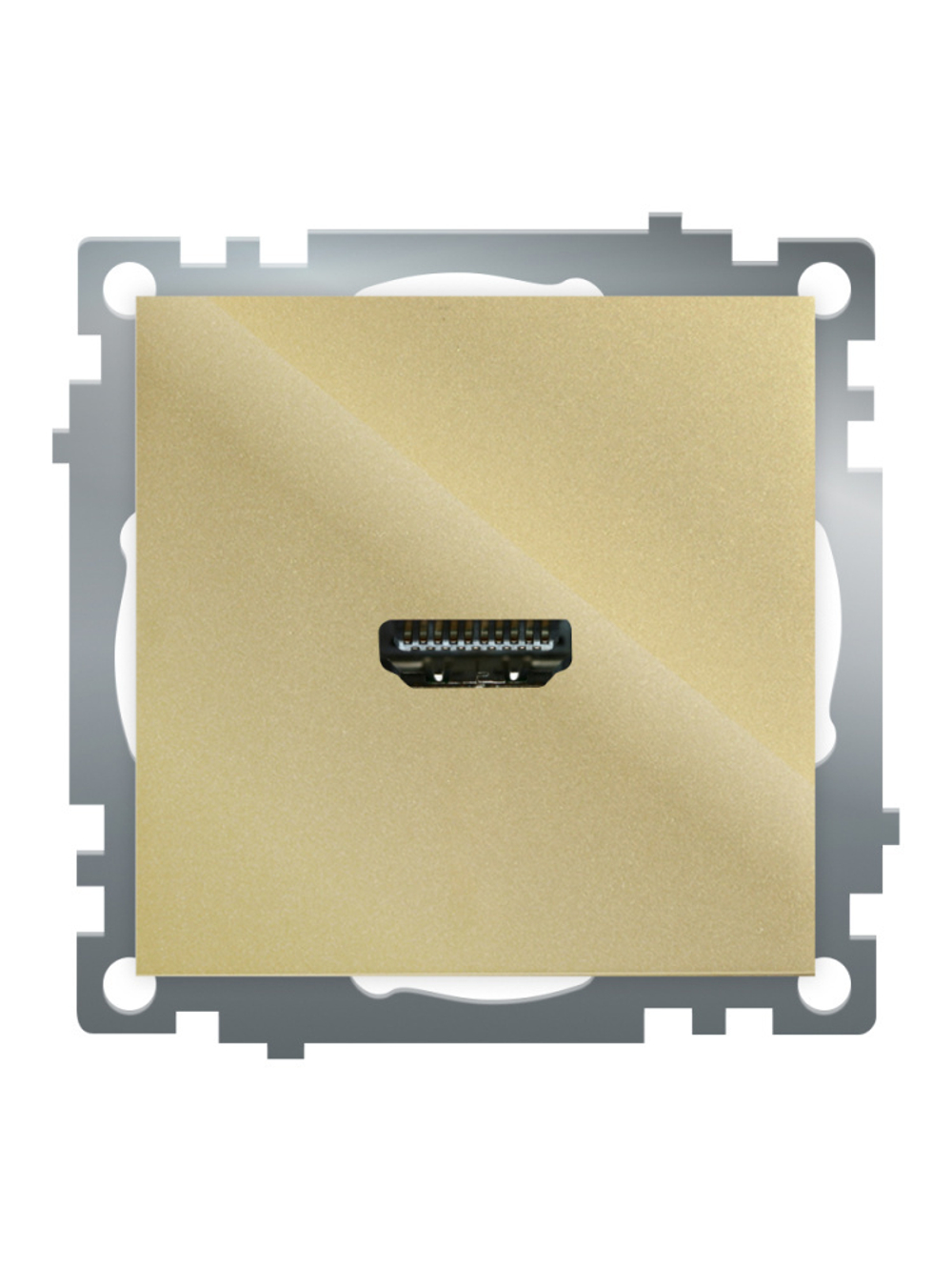 Розетка HDMI 2.1, Type A (механизм), STEKKER, GLS00-7118-08, серия Катрин, золото 50060