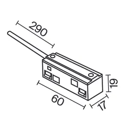 Ввод питания Exility белый Technical tra034b-42w-1