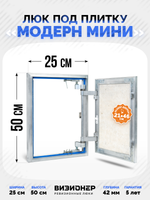 Люк под плитку Визионер Модерн Мини 250х500 мм