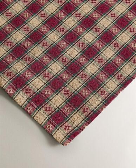 ZARA HOME НАБОР РОЖДЕСТВЕНСКИХ САЛФЕТОК В КЛЕТКУ (2 ШТ.), ТЕМНО-КРАСНЫЙ