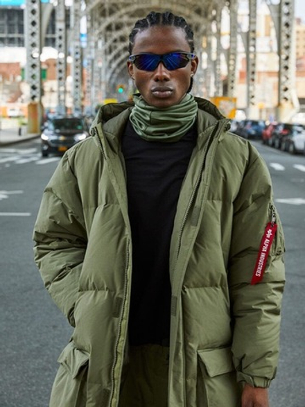 Пуховик мужской ALPHA INDUSTRIES LONG PUFFER PARKA
