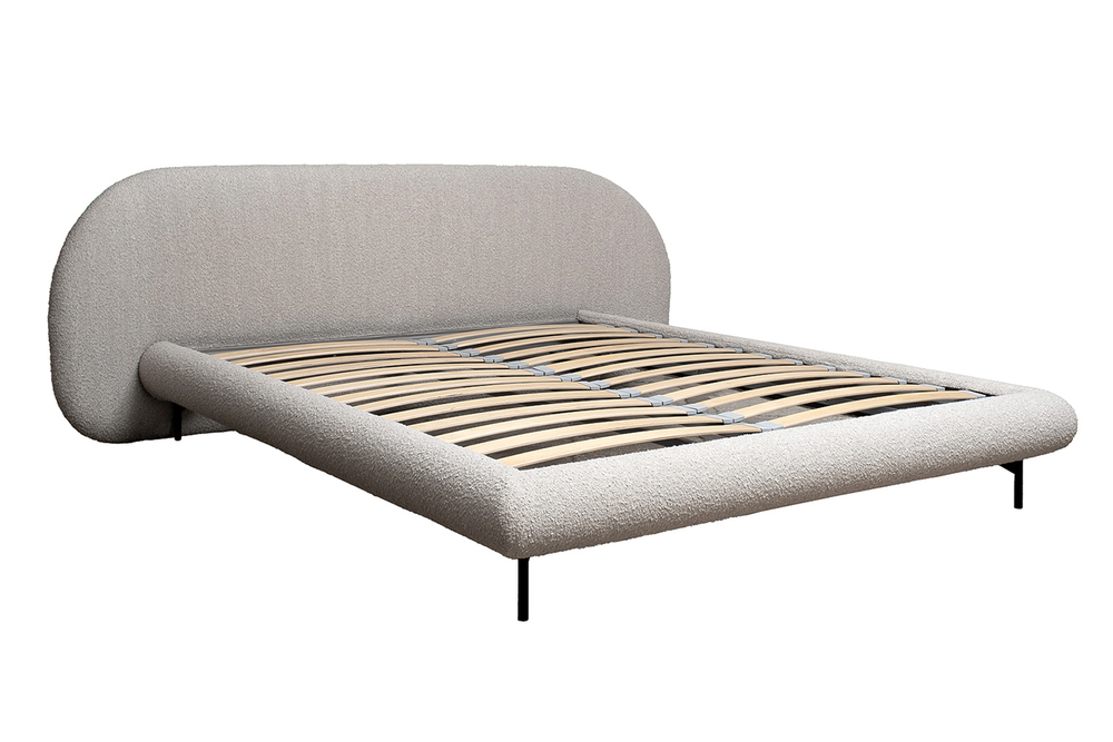 Кровать без механизма 240х220х87см Garda Decor Sicilia Orso букле бежевая