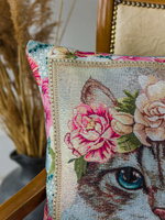 Декоративный гобеленовый чехол для интерьерной подушки Киса 47*47