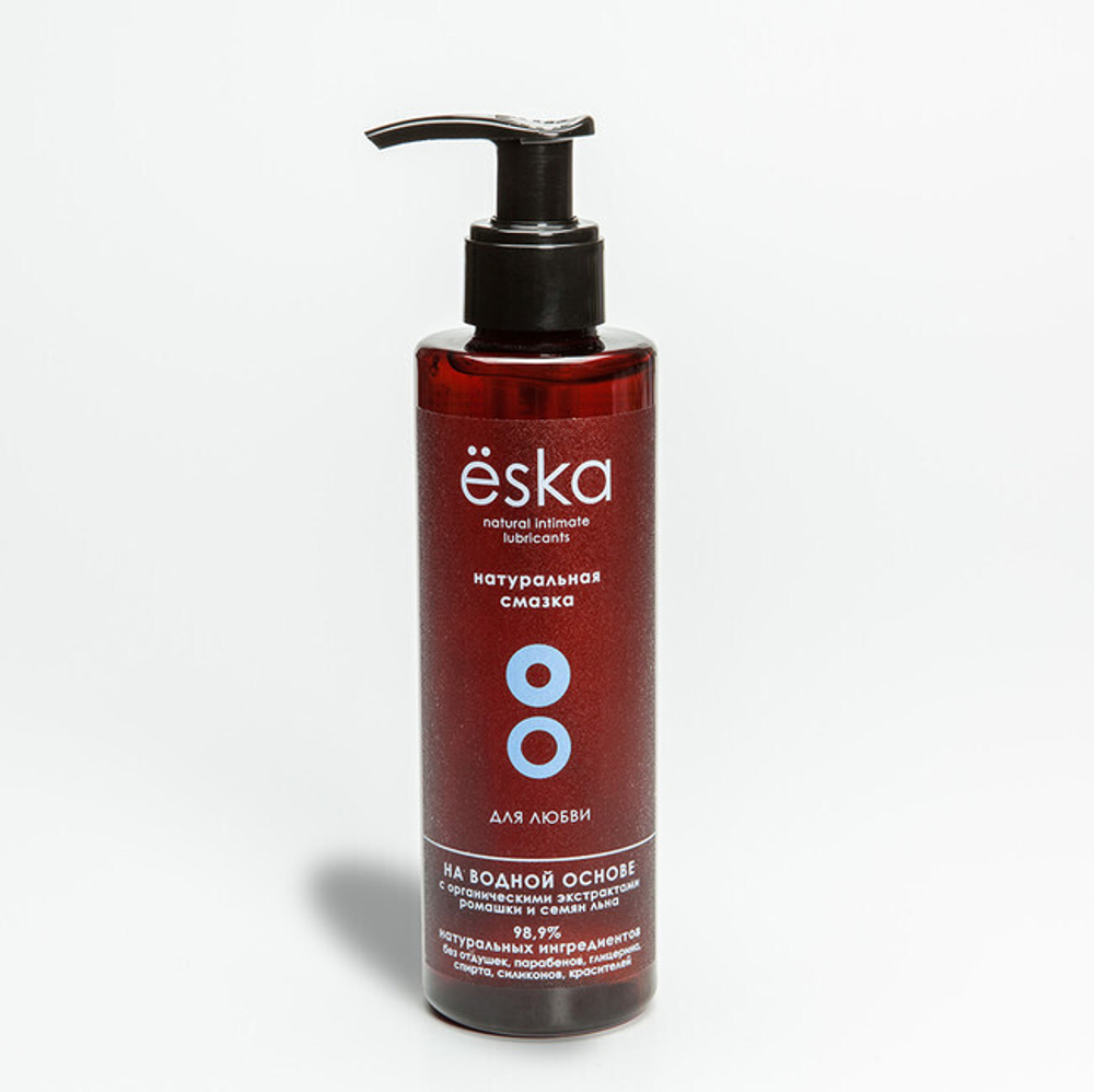 Натуральный лубрикант Ёska на водной основе с органическими экстрактами ромашки и льна 200 мл