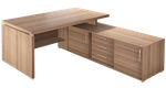 Стол руководителя угловой с тумбой ВЕКТОР
