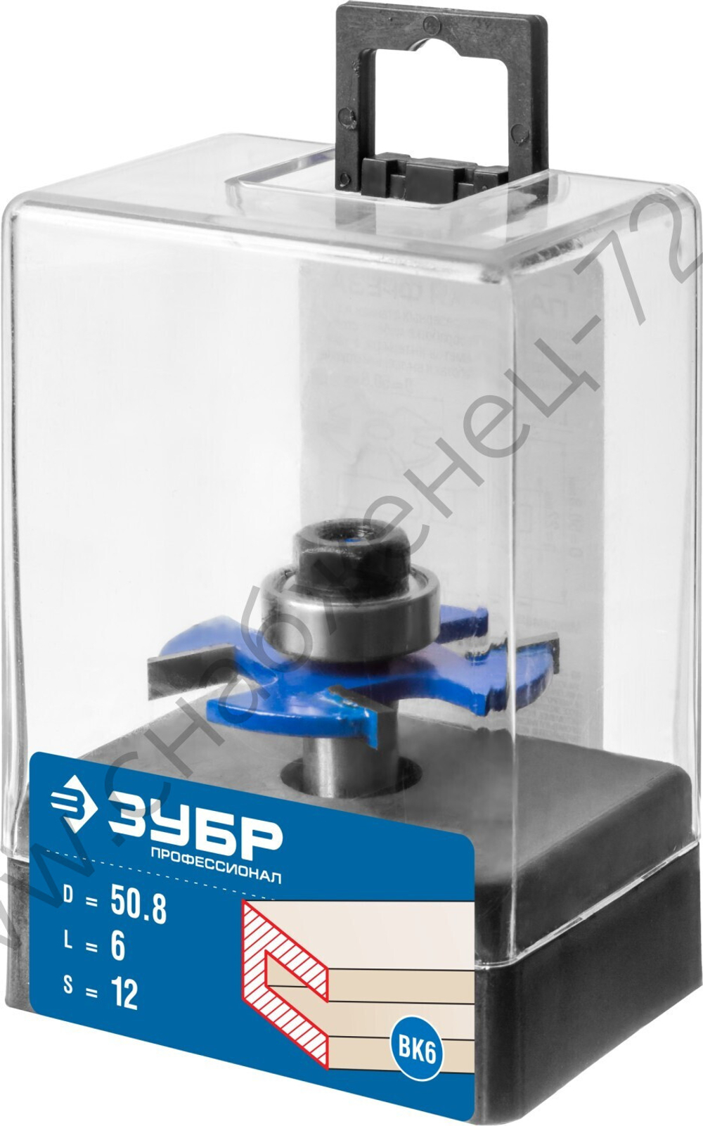 ЗУБР 50,8x6мм, хвостовик 12мм, фреза горизонтально-пазовая