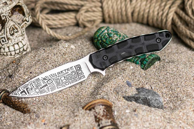 Туристический нож Aztec D2 StoneWash