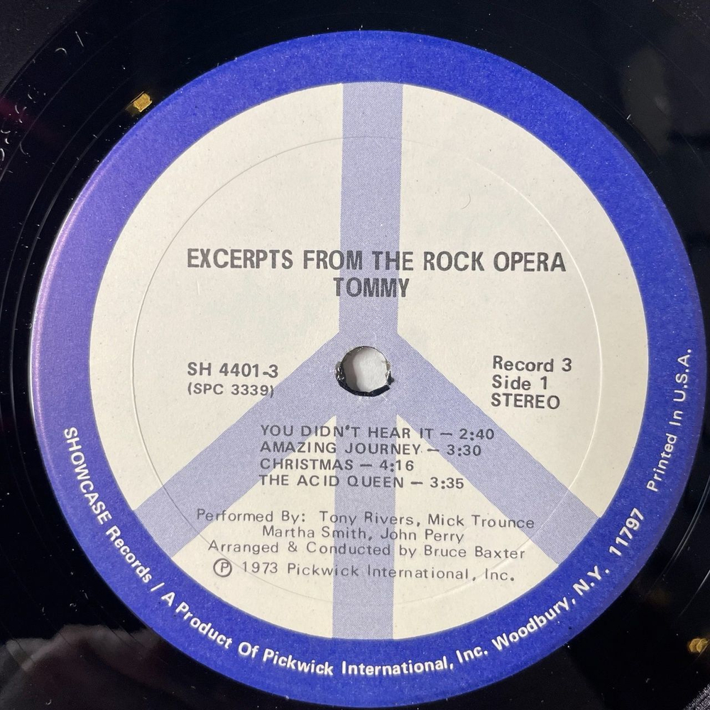 Винтажная виниловая пластинка LP Сборник 4 Operas Rock Jesus Christ Superstar, Tommy, Hair, Godspell (Spain 1975)
