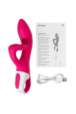Нереалистичный вибратор Satisfyer Embrace me, силикон, малиновый, 22,5 см